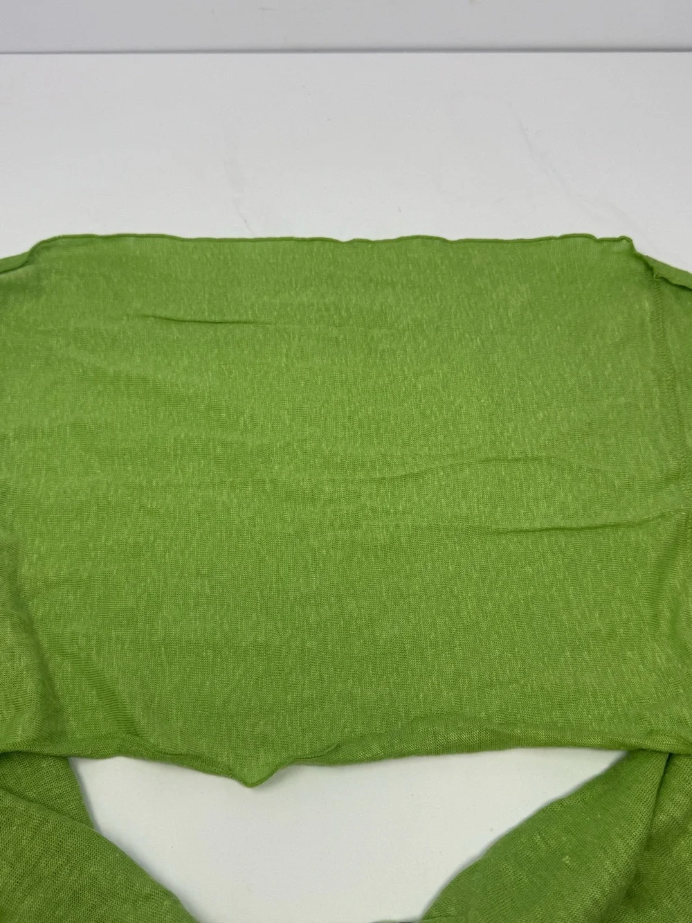 J. Jill 100% Linen Green Infinity Scarf